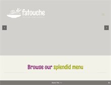 Tablet Screenshot of fatoucherestaurant.com